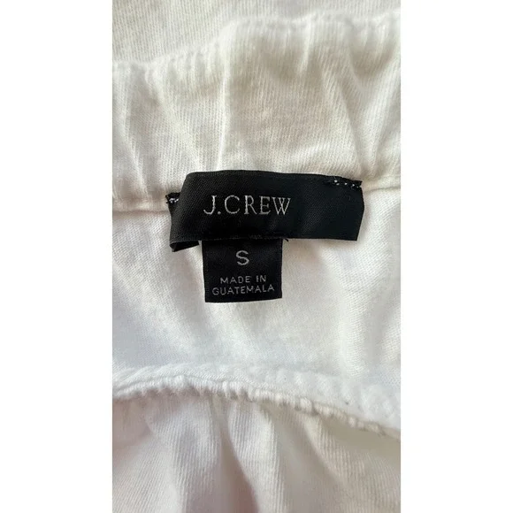 J.Crew Re-Imagine White Cotton Ruffle Strap Tiered Mini Dress Small - Picture 2 of 12